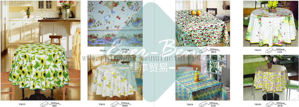 10-11 China large round tablecloths vinyl supplier